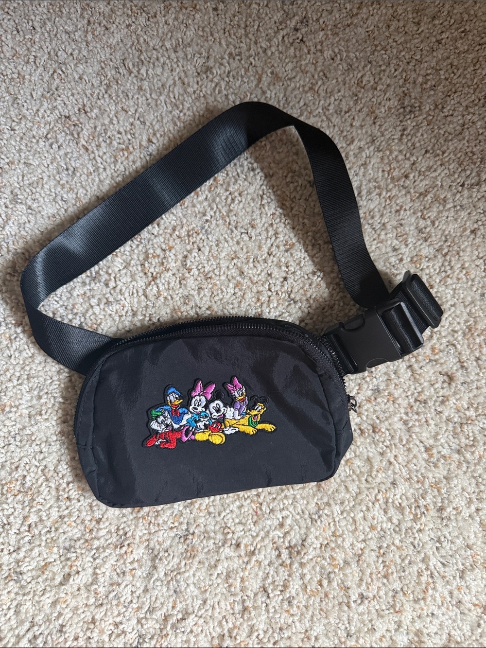 Black Disney Character Belt Bag